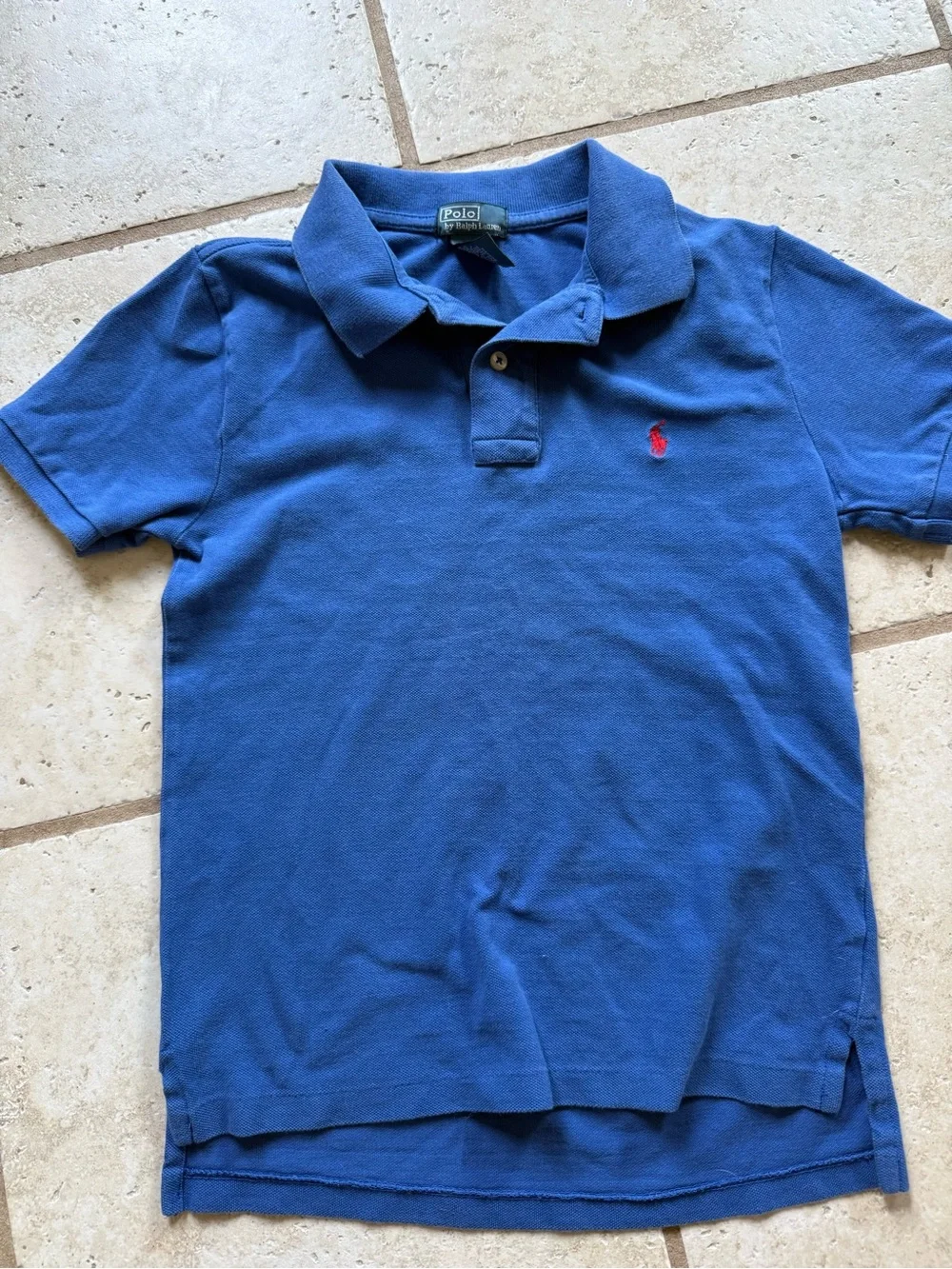 Ralph Lauren Boys' Royal Blue Polo with Red Logo